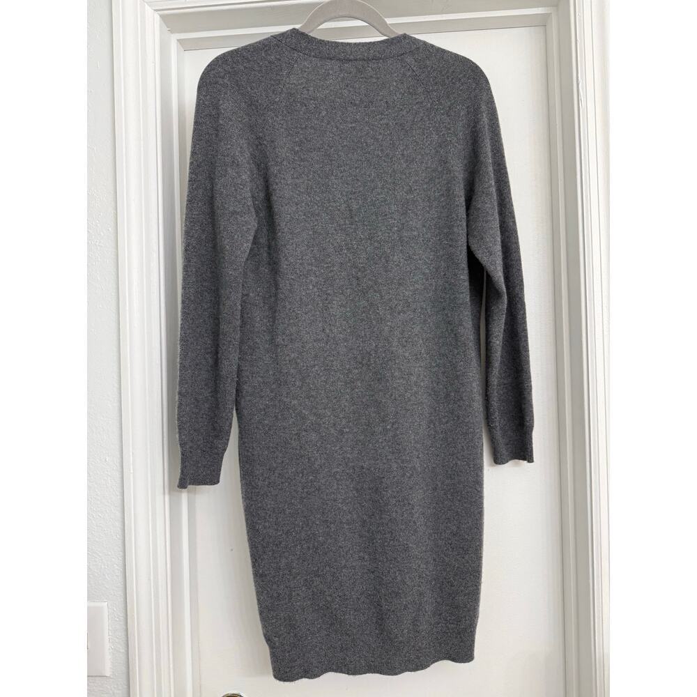 Cashmeren Long Profile Button Front Cardigan 100% Cashmere Casual Gray Sz S - Picture 4 of 7